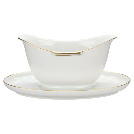 Sauciere mit Teller einteilig