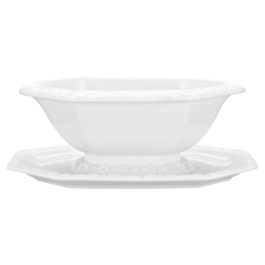 Sauciere mit Teller einteilig