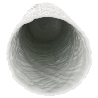 Bodenvase Martin Freyer weiß Relief Biskuit