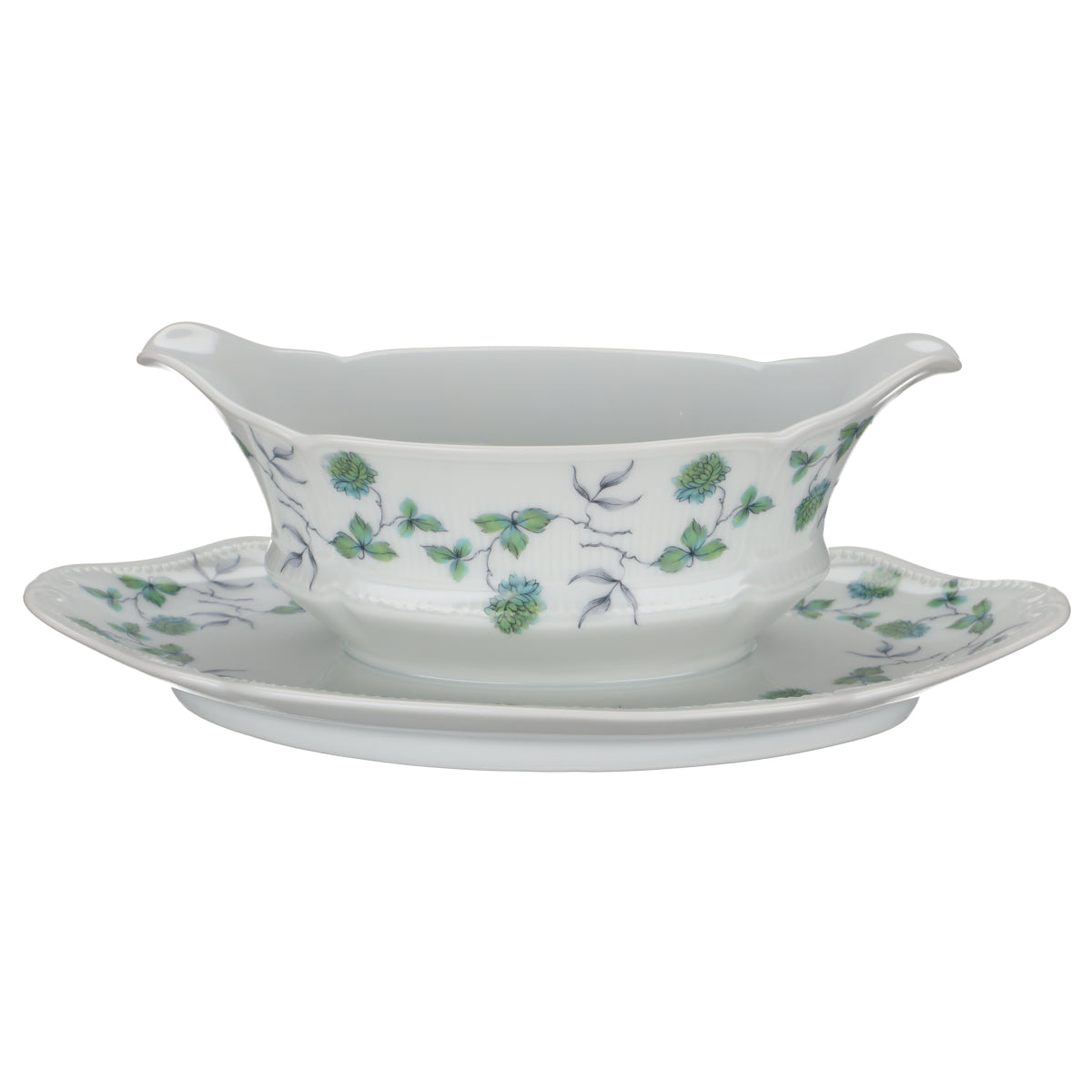 Sauciere mit Teller einteilig