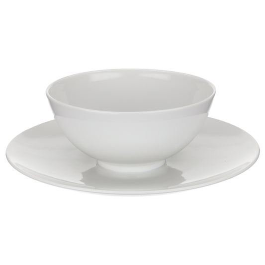 Sauciere mit Teller einteilig