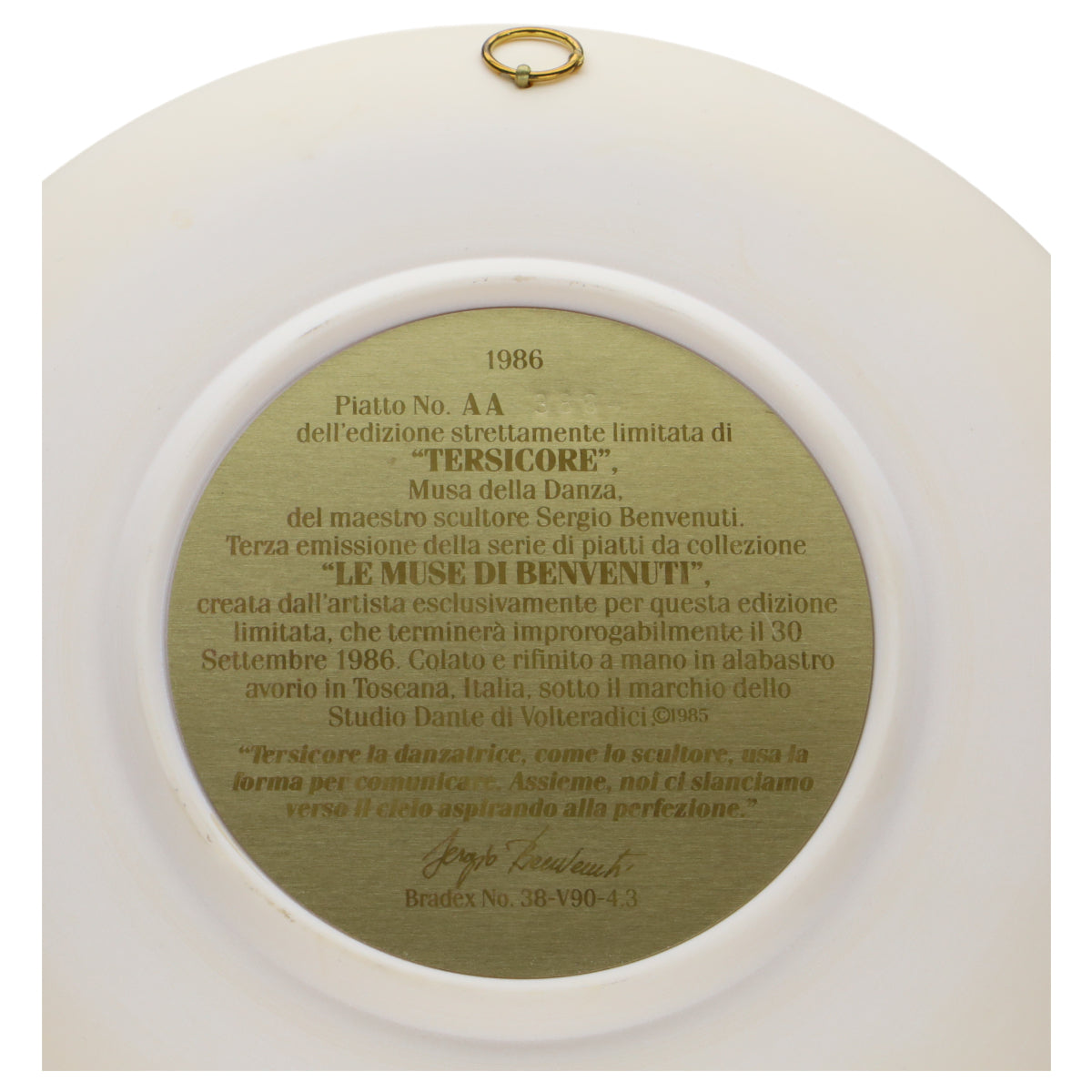 Wandteller Tersicore - Nr. 3864