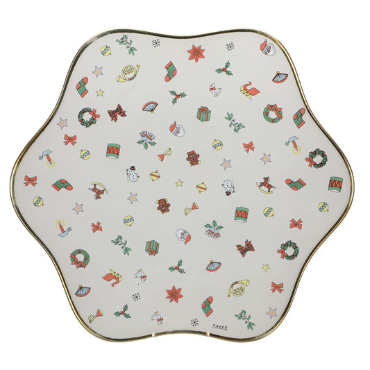 Gebäckschale Plätzchenteller, Sternenform. Satiniertes Glas.