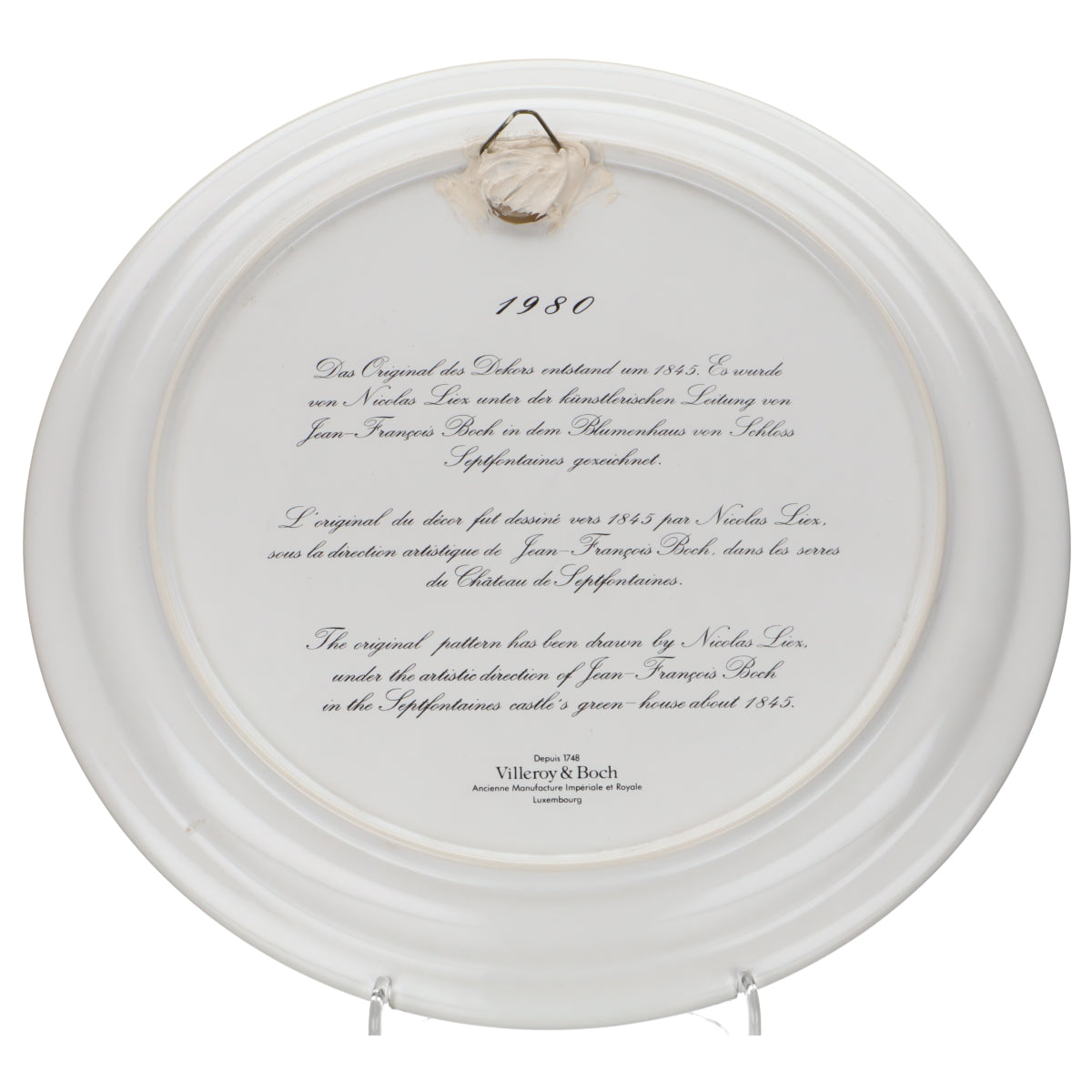 Wandteller 1980 Camellia alba plena