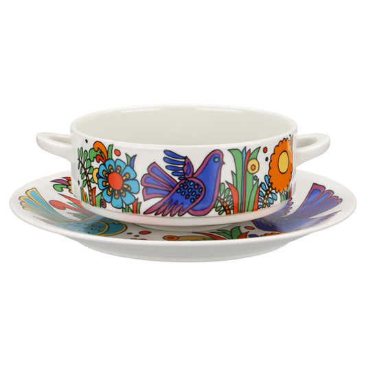 Suppentasse mit Untere mit Volldekor