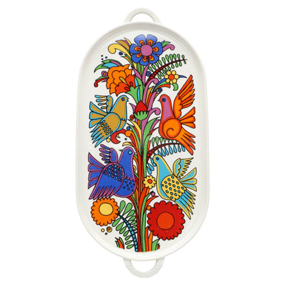 Fleischplatte mittelgroß mit Griffen Volldekor