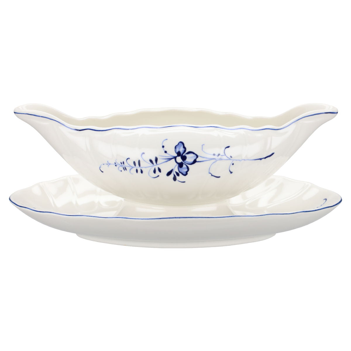 Sauciere mit Teller einteilig