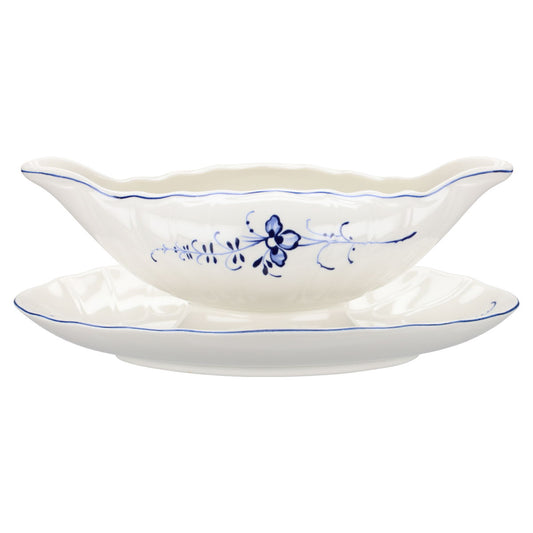 Sauciere mit Teller einteilig