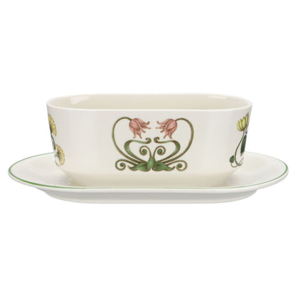 Sauciere mit Teller einteilig