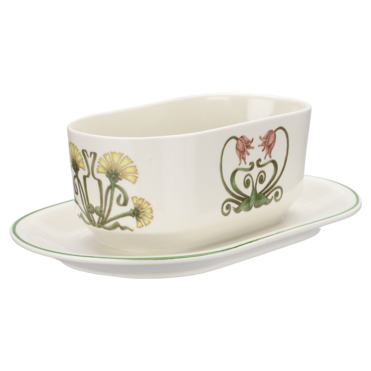 Sauciere mit Teller einteilig