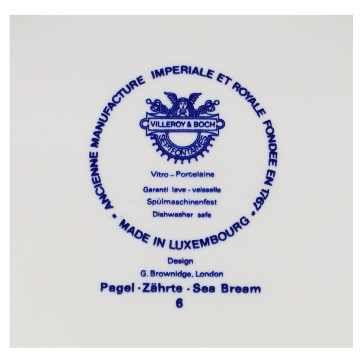 Speiseteller Nr. 6 Zährte Typ 2