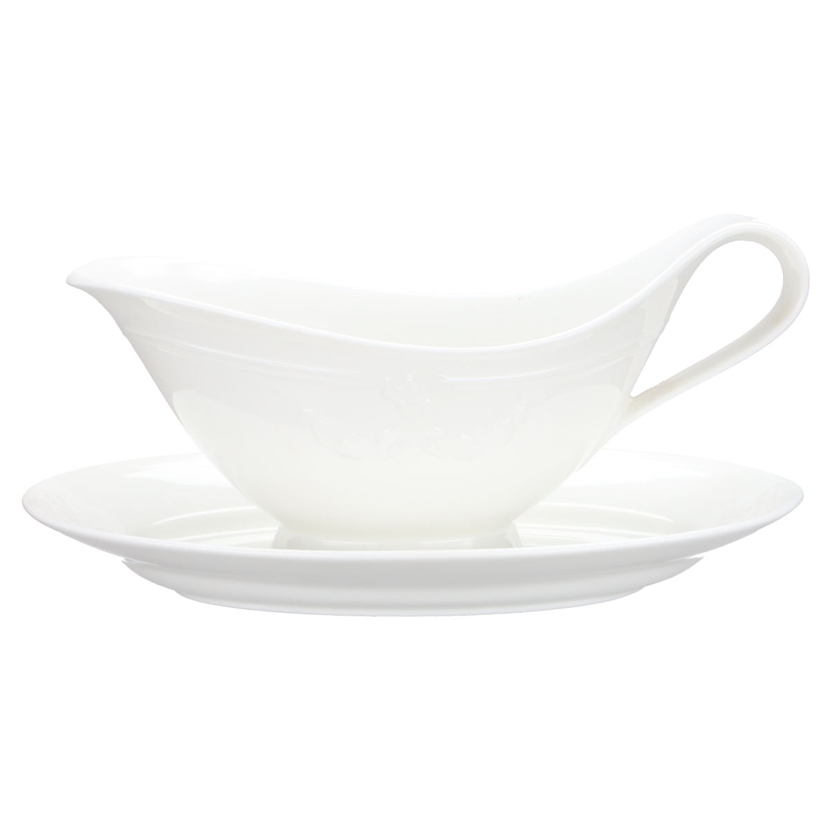 Sauciere mit Teller zweiteilig