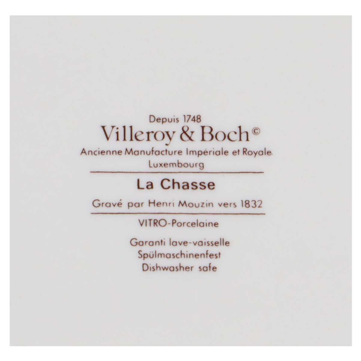 Speiseteller Chasse au Recassines