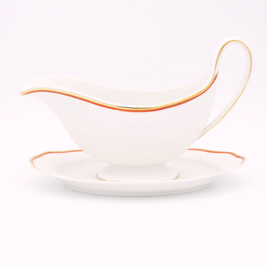 Sauciere mit Teller einteilig