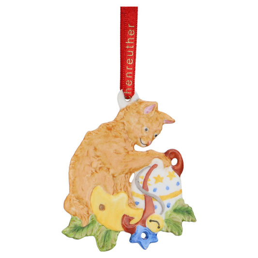 Anhänger Historische Motive Katze ohne OVP Hutschenreuther Weihnachtsartikel Christbaumschmuck