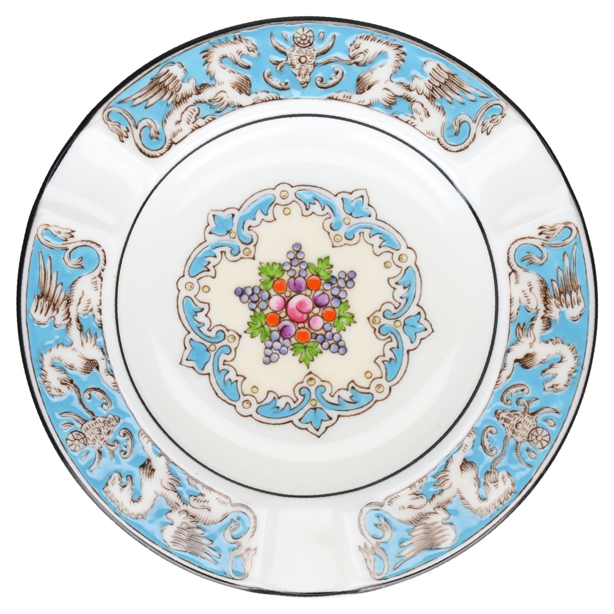 Aschenbecher klein mit Innendekor Wedgwood Florentine Turquoise W2714