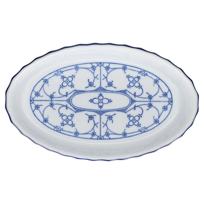 Auflaufform klein oval Portionsform Unbekannter Hersteller Indisch blau