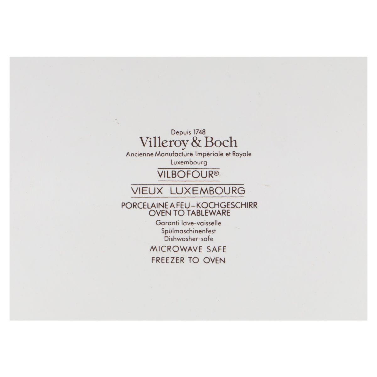 Auflaufform ofenfest oval mittelgroß Typ II Villeroy & Boch Alt Luxemburg