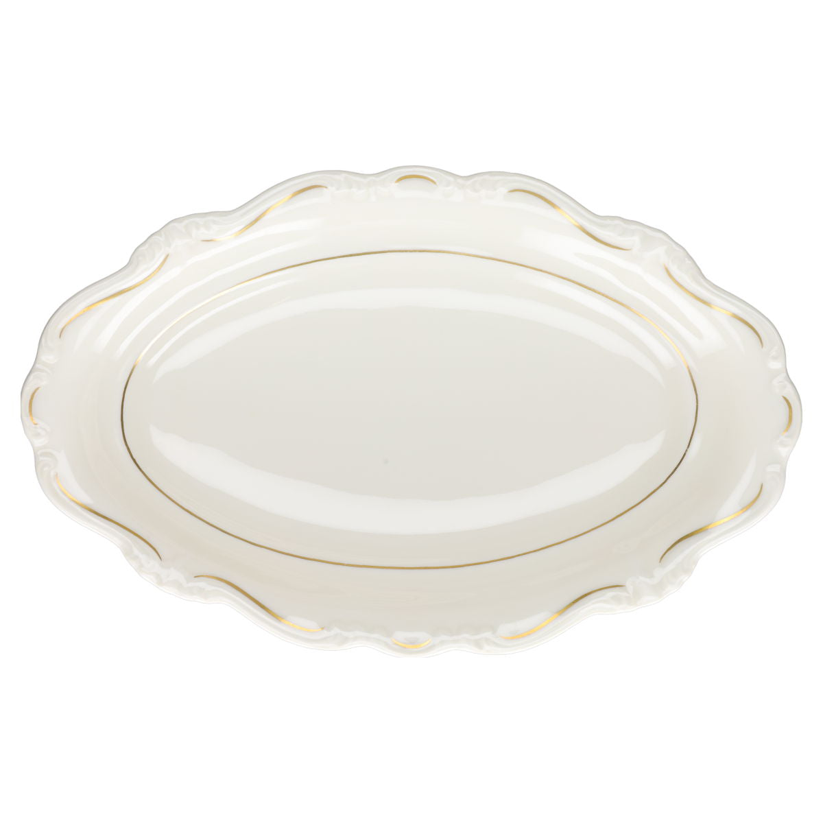 Beilagenplatte  Rosenthal Pompadour Elfenbein Goldrand 3102