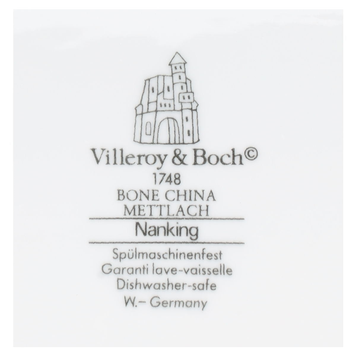 Beilagenplatte klein / Unterteller für Sauciere Villeroy & Boch Nanking Bone China