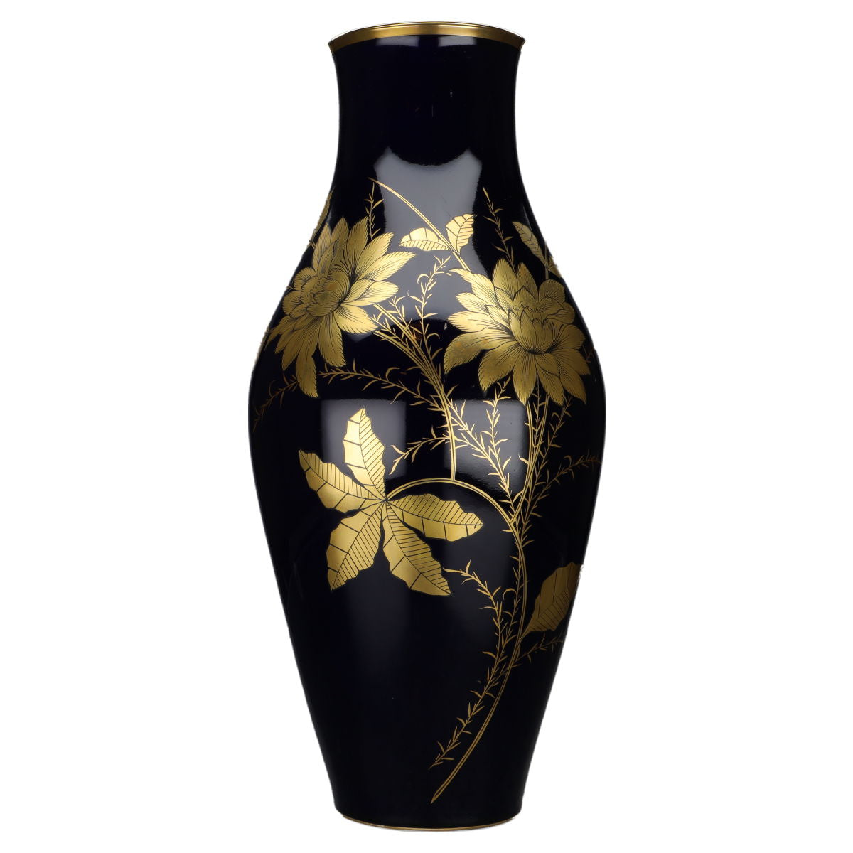 Bodenvase Modell 1061/40 Echt Cobalt Handgemalt 185 40cm Lindner Porzellan Zierporzellan