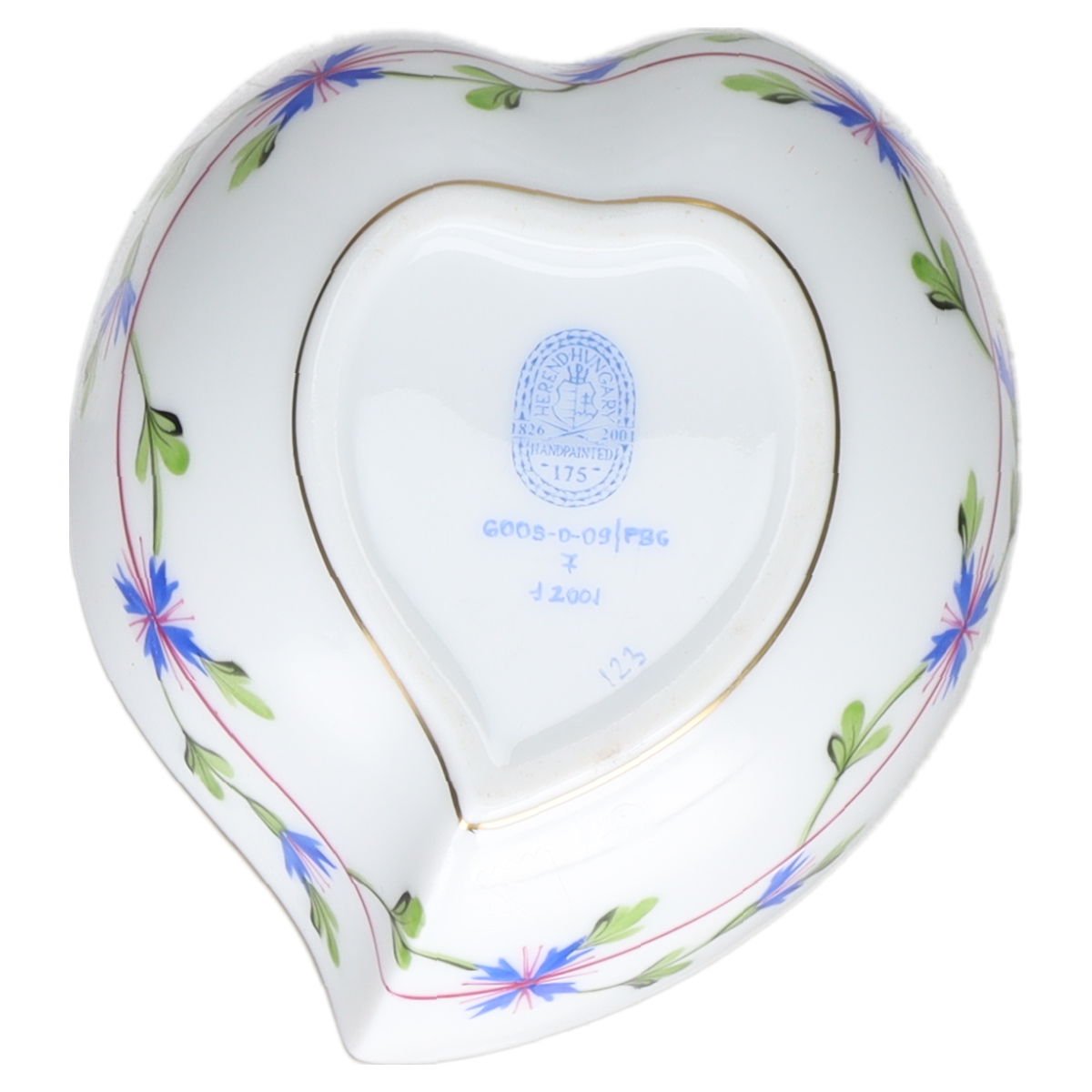 Bonbonniere Herzdose Modell 6005 PBG Herend Ungarn Petit Bouquet de Garance PBG