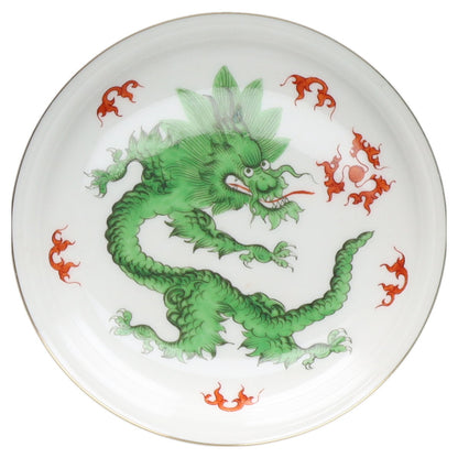 Bonbonniere Ming Drache Grün II. Wahl Meissen Zierporzellan Dosen und Schalen