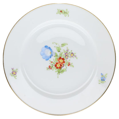 Brotteller / Dessertteller Blüte Blau Höchst Höchster Porzellanmanufaktur Kurfürst Bunte Blume