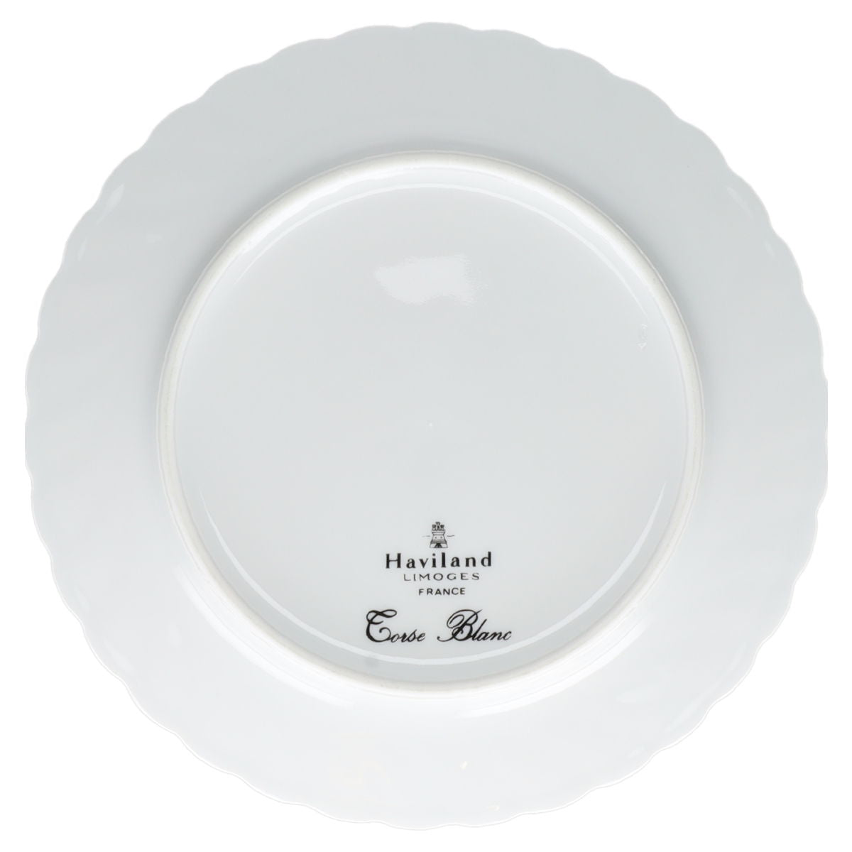Brotteller Haviland Limoges Torse Blanc Weiß
