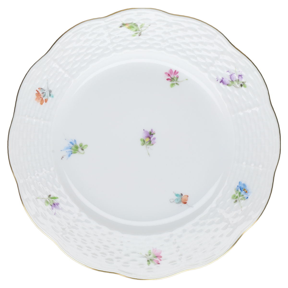 Brotteller Modell 516 1/2 II. Wahl Herend Ungarn Form Osier Mille Fleurs