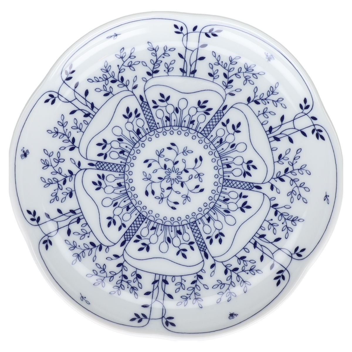 Brotteller Tirschenreuth Fleur Blätterzauber - Blau