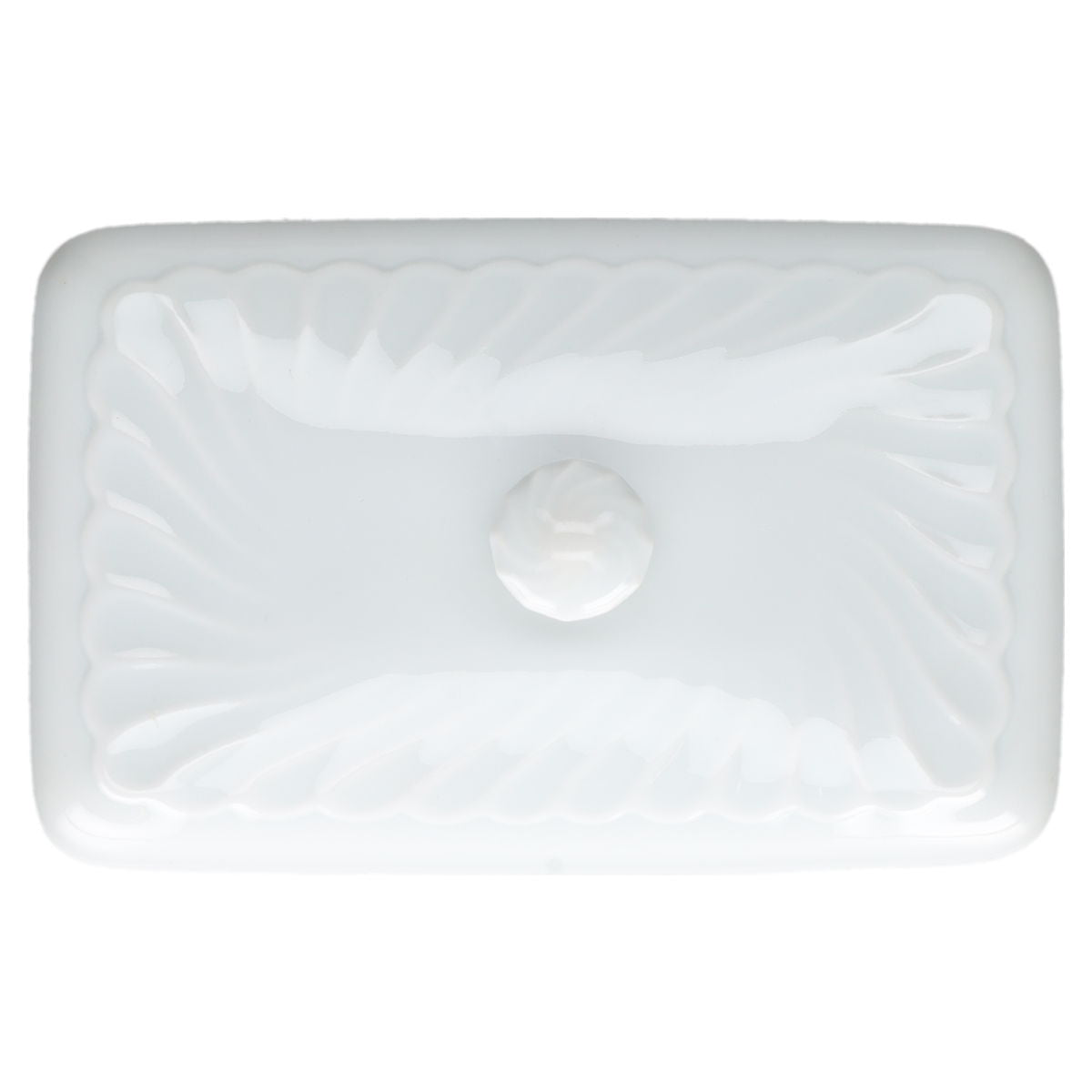 Butterdose eckig  Haviland Limoges Torse Blanc Weiß