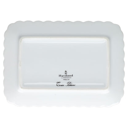 Butterdose eckig  Haviland Limoges Torse Blanc Weiß