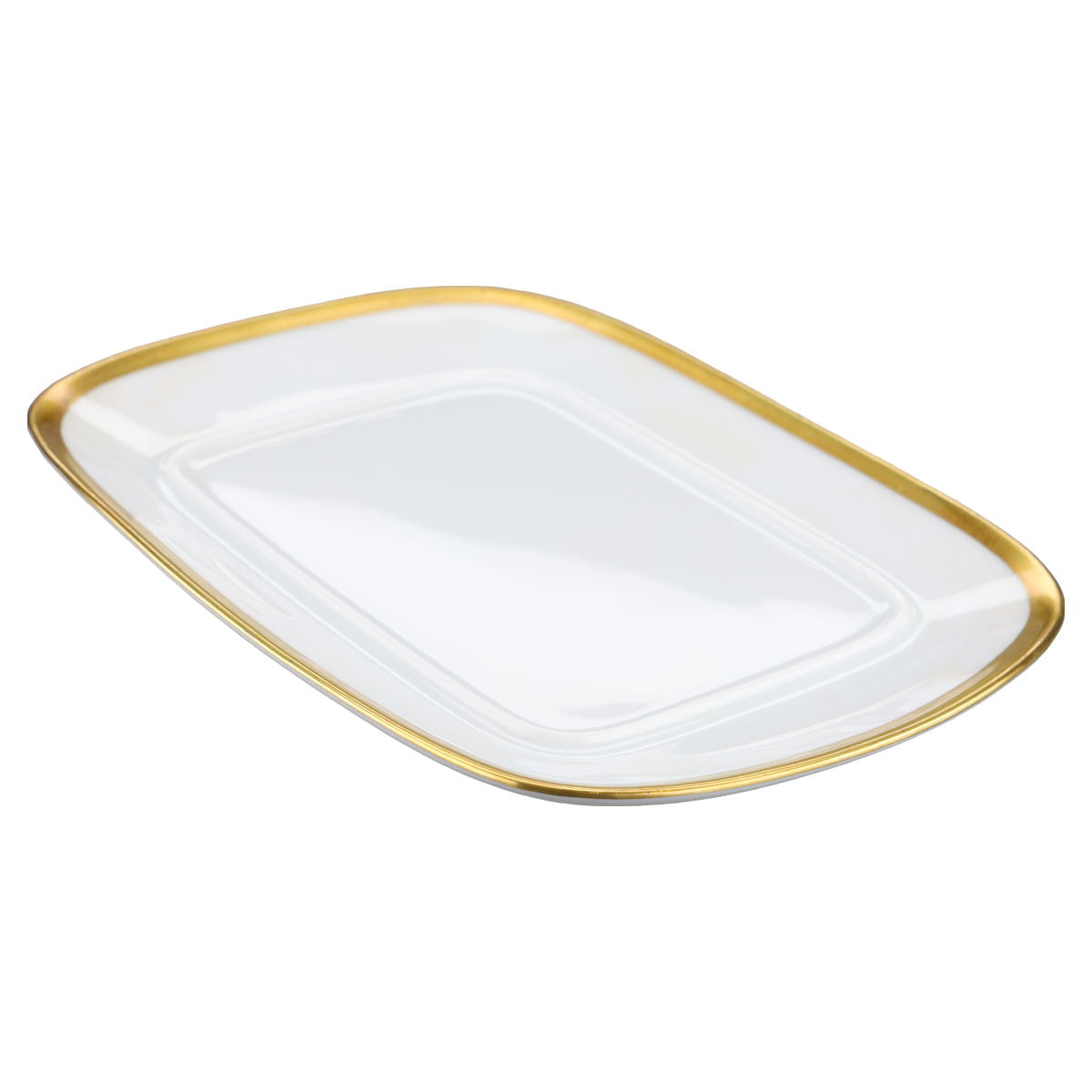 Butterdose eckig  Thomas Medaillon Goldrand 5 mm