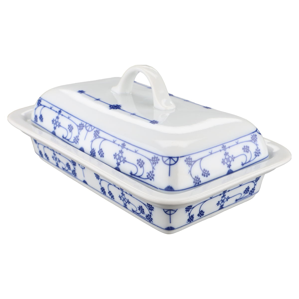 Butterdose eckig L 19cm Julius Lange Kahla Indisch Blau