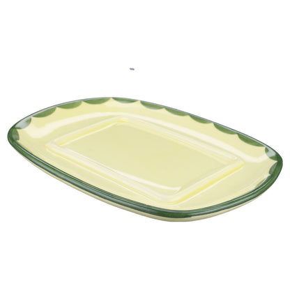 Butterdose eckig mit Griff Zeller Keramik Hahn & Henne