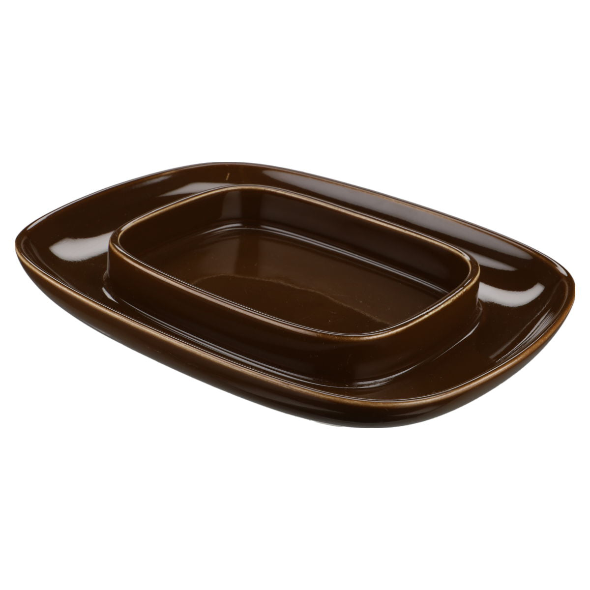 Butterdose eckig Rosenthal Plus Cordial braun