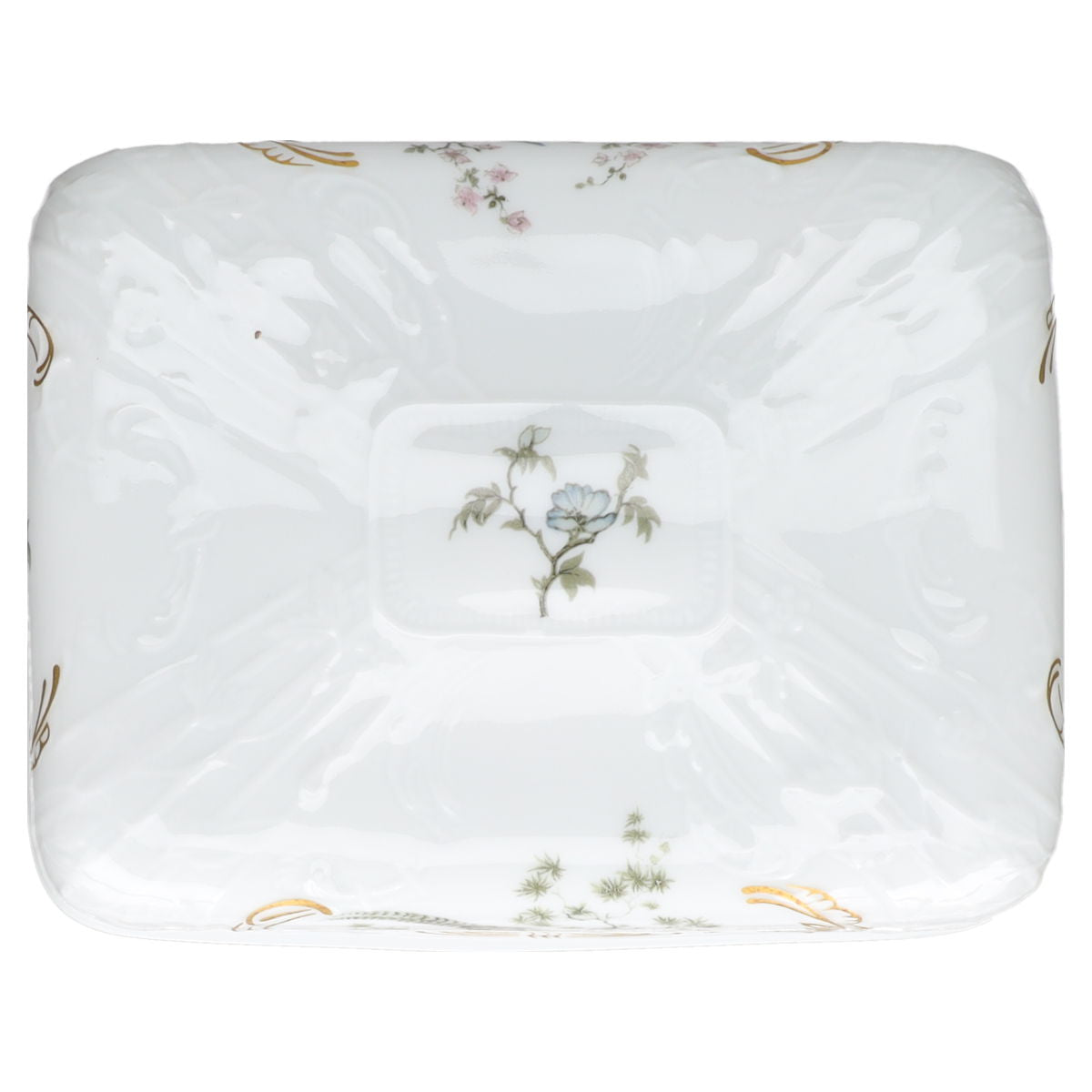 Butterdose eckig Rosenthal Sanssouci weiß Voliere