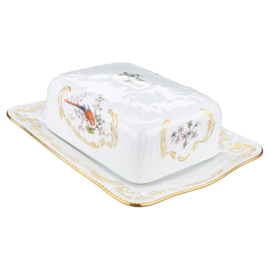 Butterdose eckig Rosenthal Sanssouci weiß Voliere