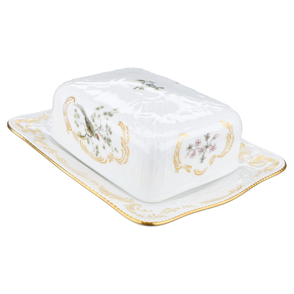 Butterdose eckig Rosenthal Sanssouci weiß Voliere