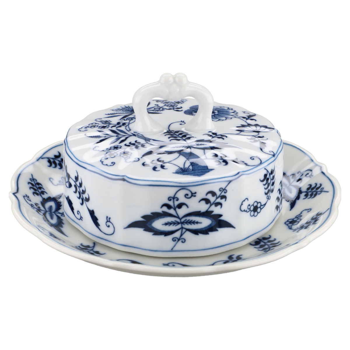 Butterdose rund  Blue Danube Japan Zwiebelmuster