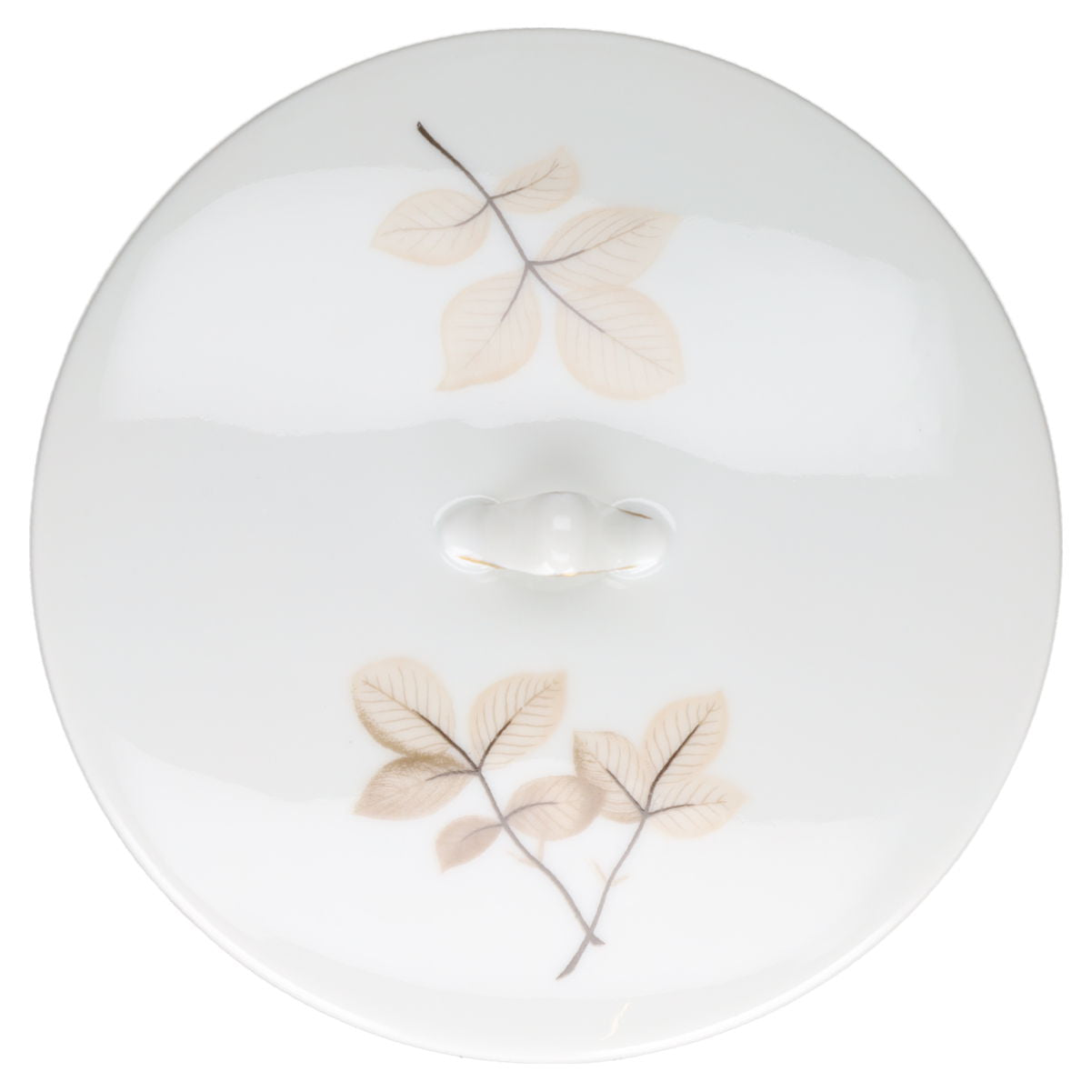 Butterdose rund  Rosenthal Form 2000 Schattenrose mit Goldrand