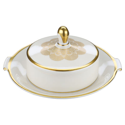Butterdose rund Rosenthal Aida Goldrand 1473