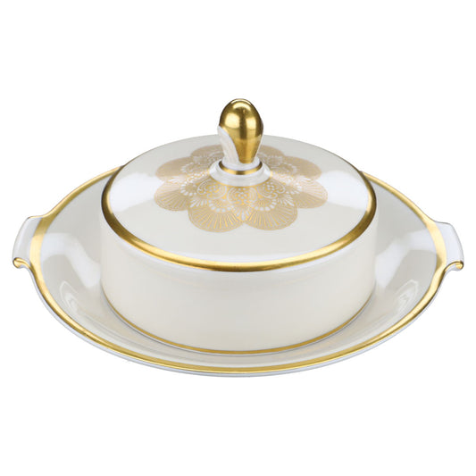 Butterdose rund Rosenthal Aida Goldrand 1473