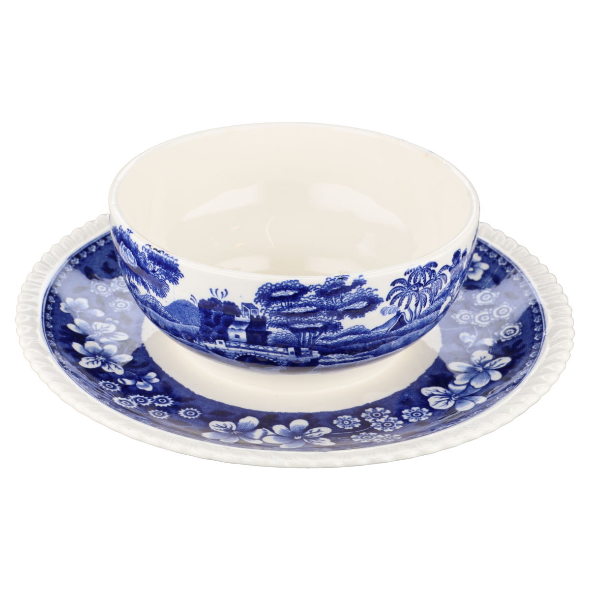Butterdose Unterteil rund Spode Copeland Blue Tower