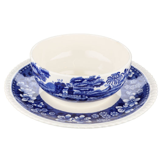 Butterdose Unterteil rund Spode Copeland Blue Tower