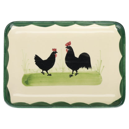 Butterplatte  Zeller Keramik Hahn & Henne
