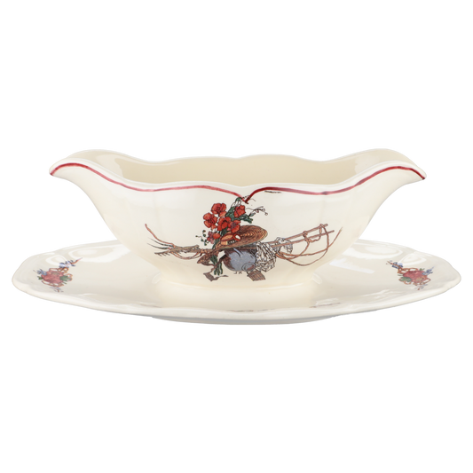 Sauciere mit Teller einteilig