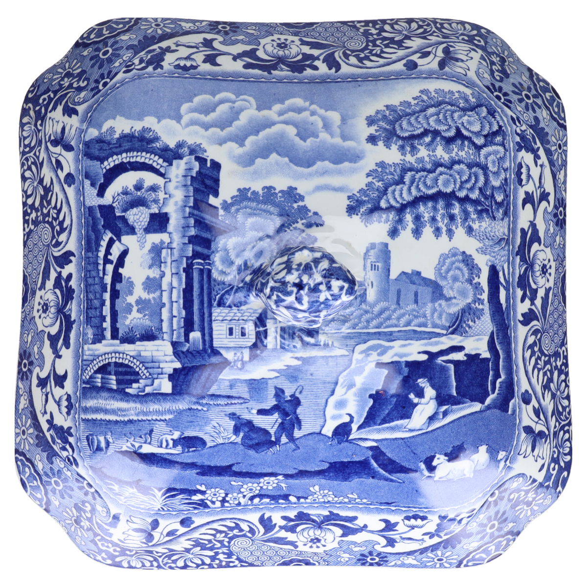 Deckel für Ragout/Terrine / Servierterrine Spode Copeland Blue Italian