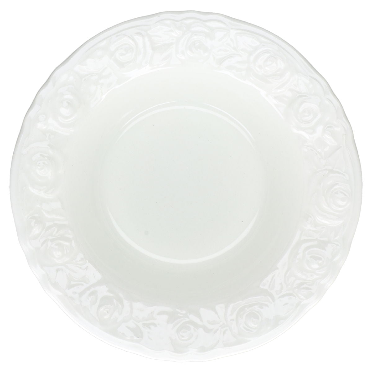 Dessertschale / kleine Salatschale mit Fahne Quadrifoglio Rosenform weiß